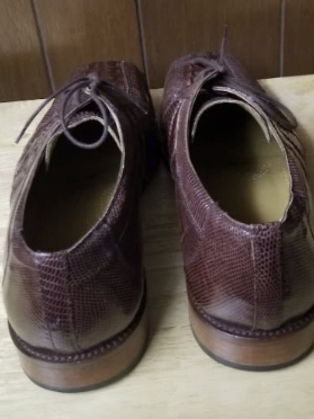 DAVID EDEN HORNBACK ALLIGATOR LIZARD SKIN SHOES OXFORDS MEN SZ 11 1/2 MED